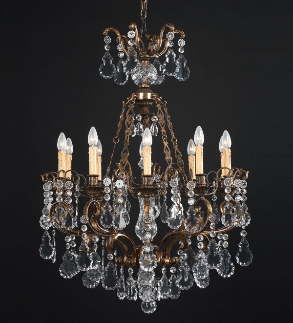 Antique Brass and Crystal Chandelier – Thelightcouture