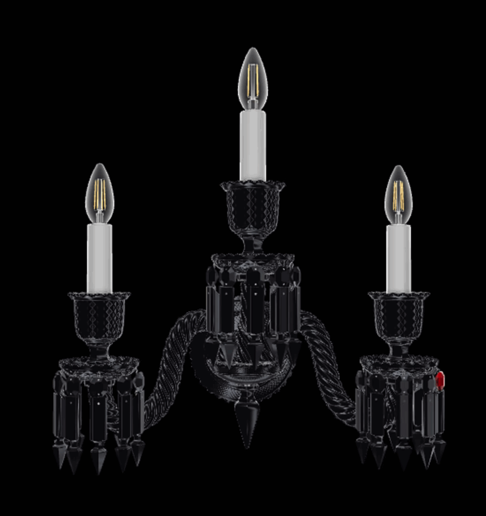 "Zénith Noir" Wall Light black - 3 Lights