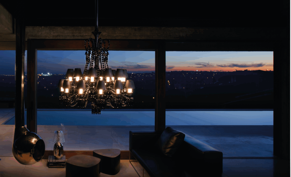 "Zénith Noir" Chandelier black - 24 Lights