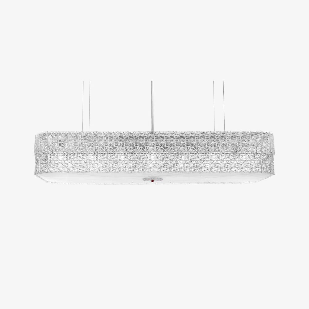 Tuile de Cristal Frozen Kronleuchter - rechteckig