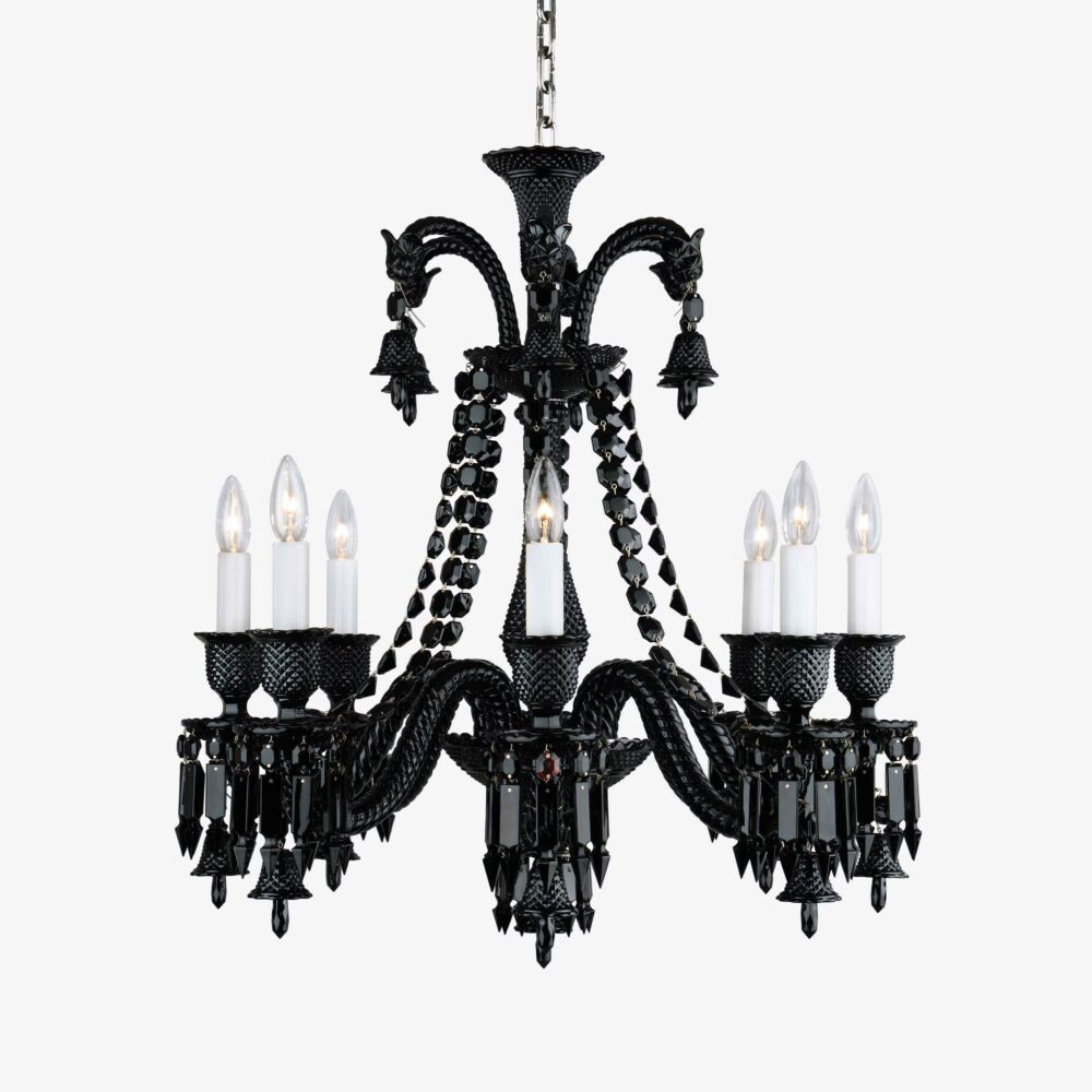 "Zénith Noir" Chandelier black - 8 Lights