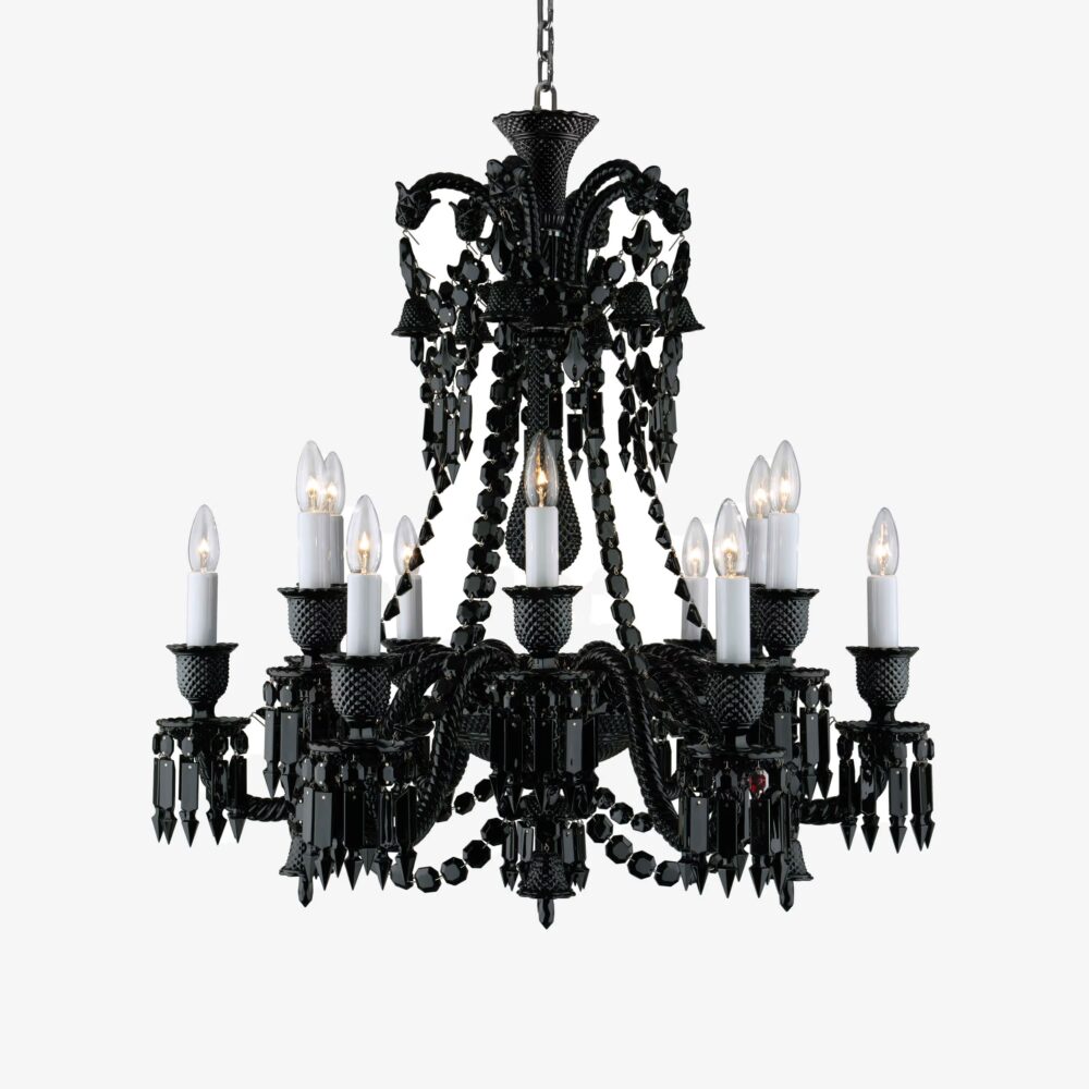 "Zénith Noir" Chandelier black - 12 Lights